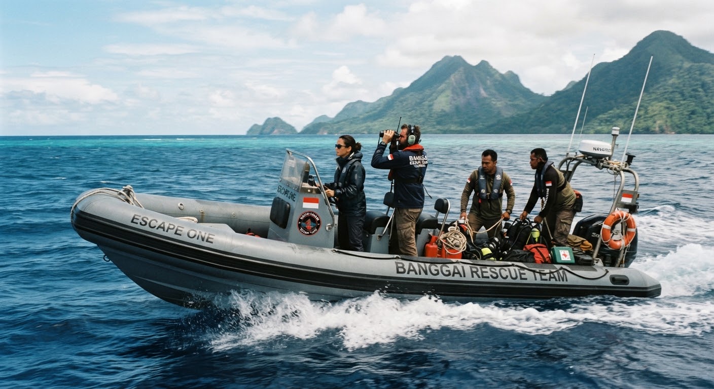Banggai Escape team at sea